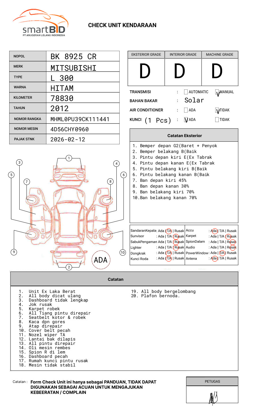 MITSUBISHI L300 PU FB-R (4X2)