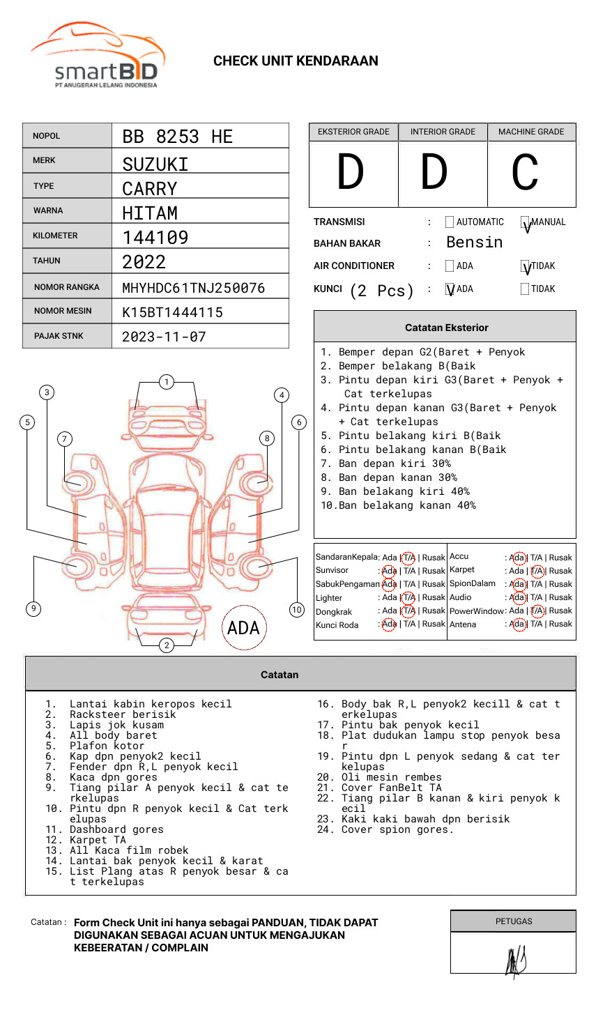 SUZUKI CARRY CL PICK UP