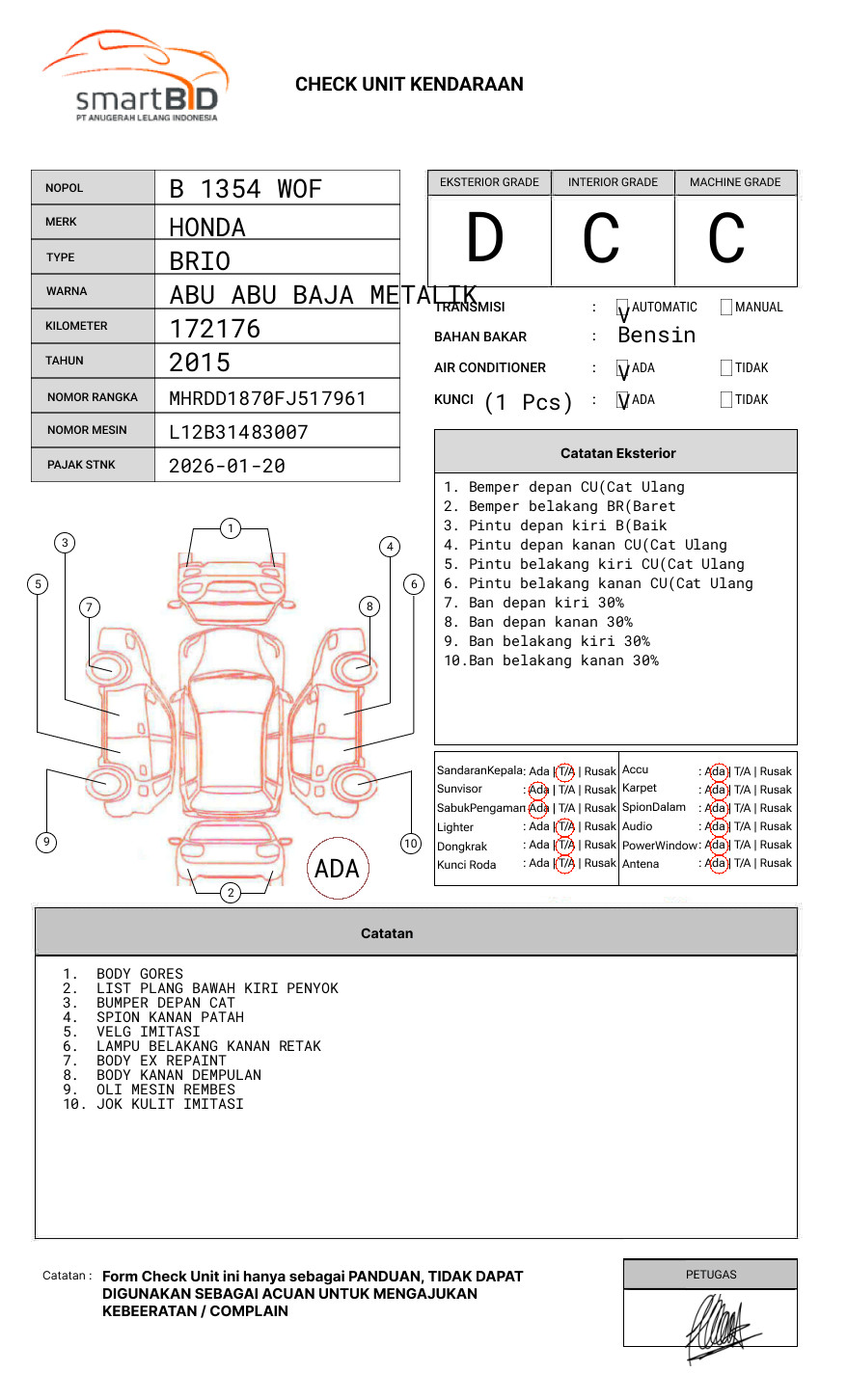 HONDA BRIO DD1 1.2 E
