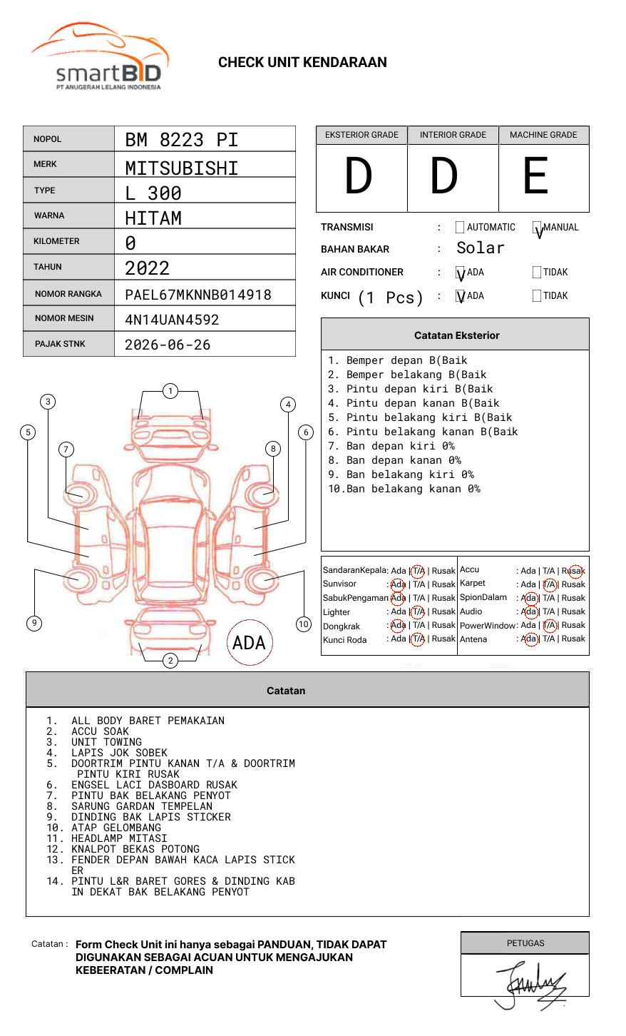 MITSUBISHI L300 PU FB-R (4X2)