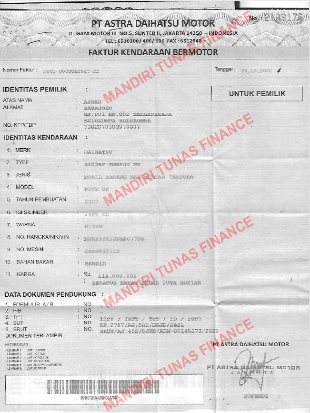 DAIHATSU GRAN MAX PU AC PS 1.5