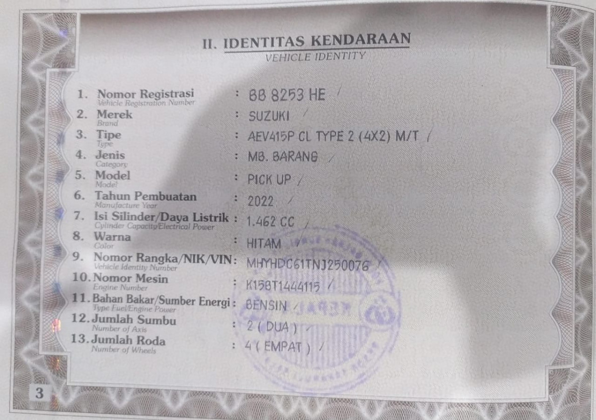 SUZUKI CARRY CL PICK UP