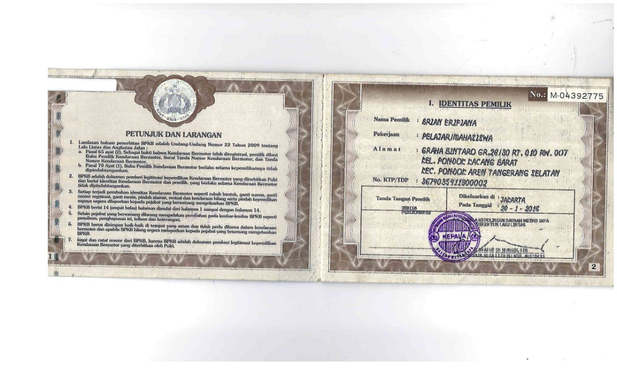 HONDA BRIO DD1 1.2 E