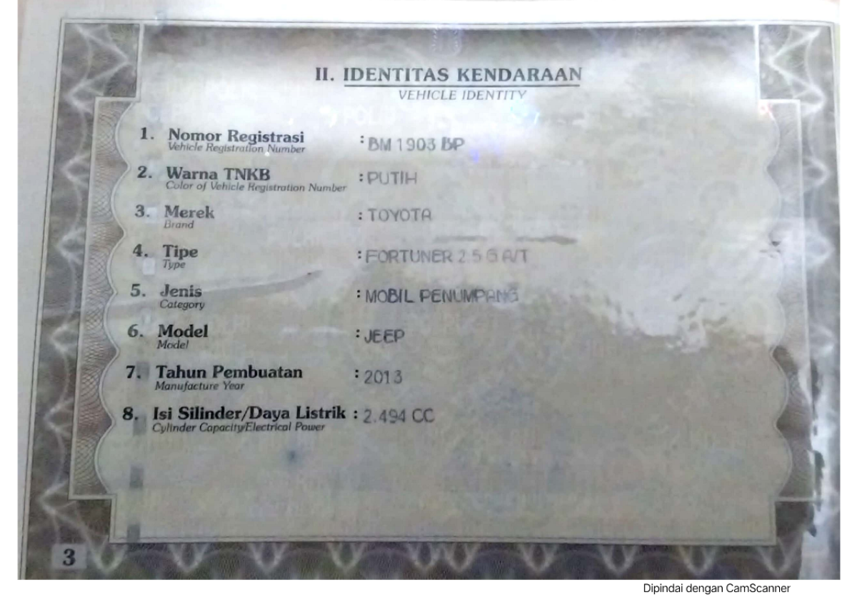 TOYOTA  FORTUNER  2.5G AT