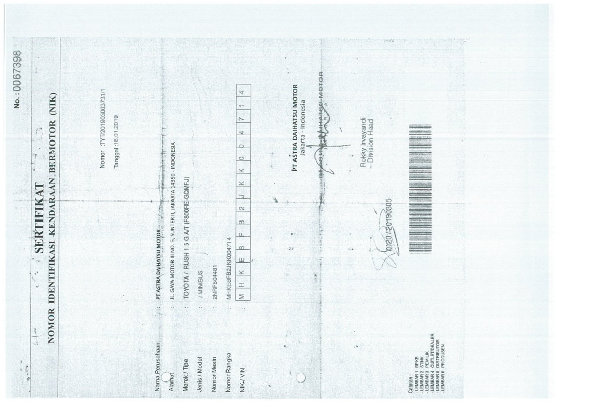 TOYOTA RUSH 1.5 G A/T