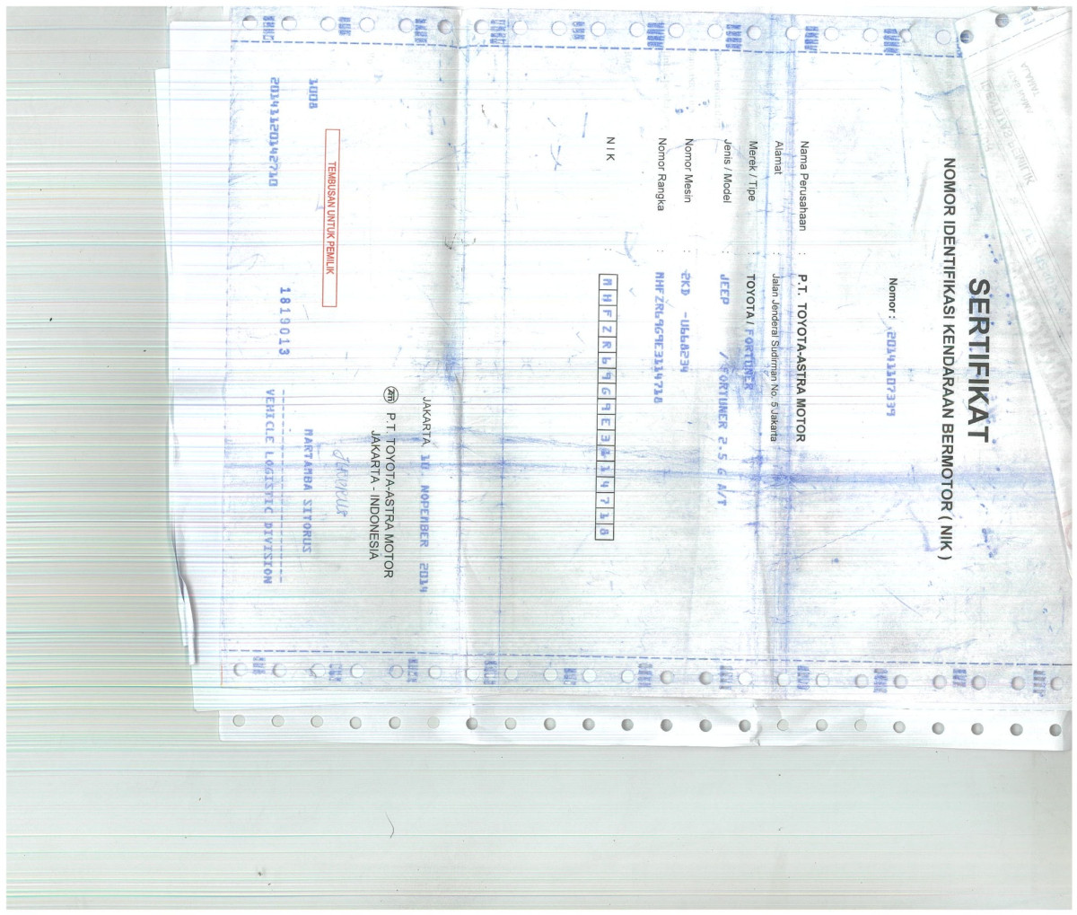 TOYOTA FORTUNER 2.5G AT