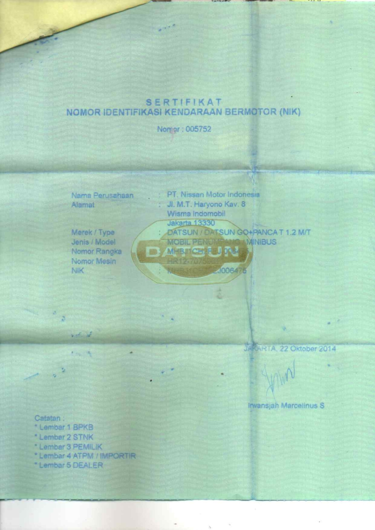 DATSUN  GO + PANCA GO+PANCA T