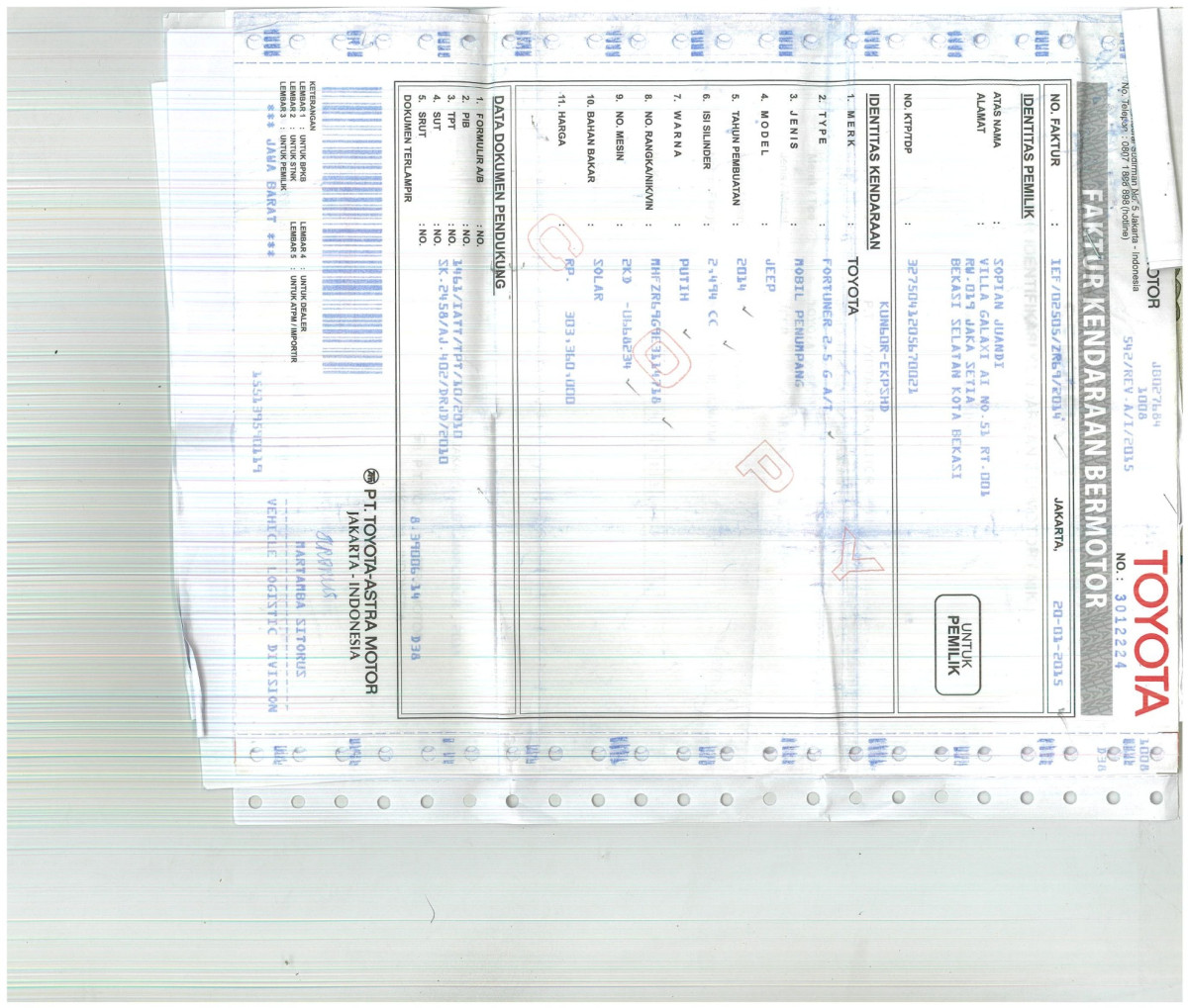 TOYOTA FORTUNER 2.5G AT