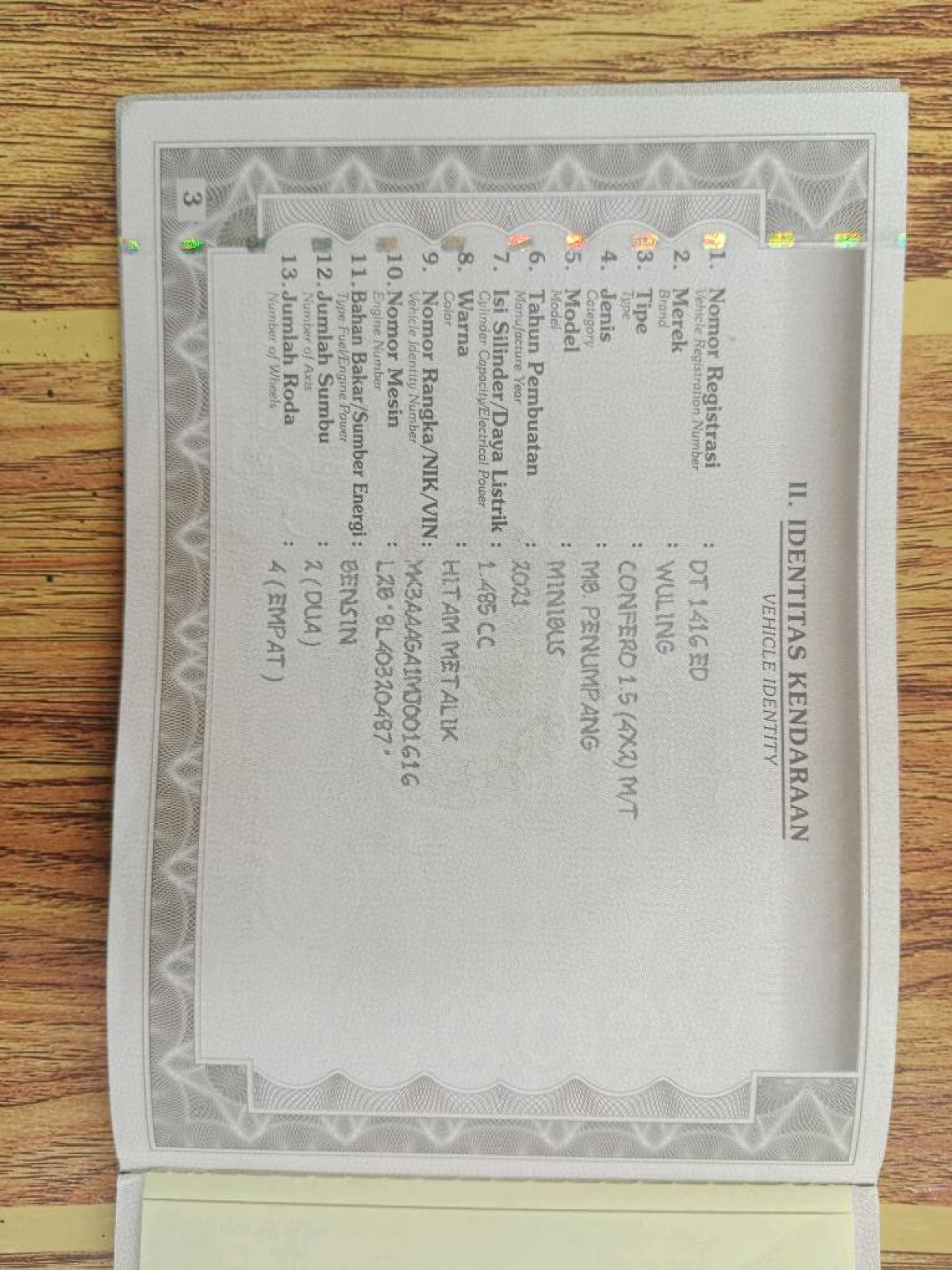 WULING CONFERO 1.5 (4X2)