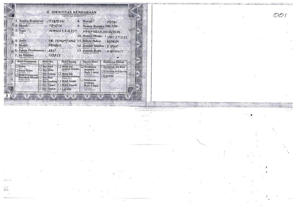 TOYOTA  AVANZA  1.3 G