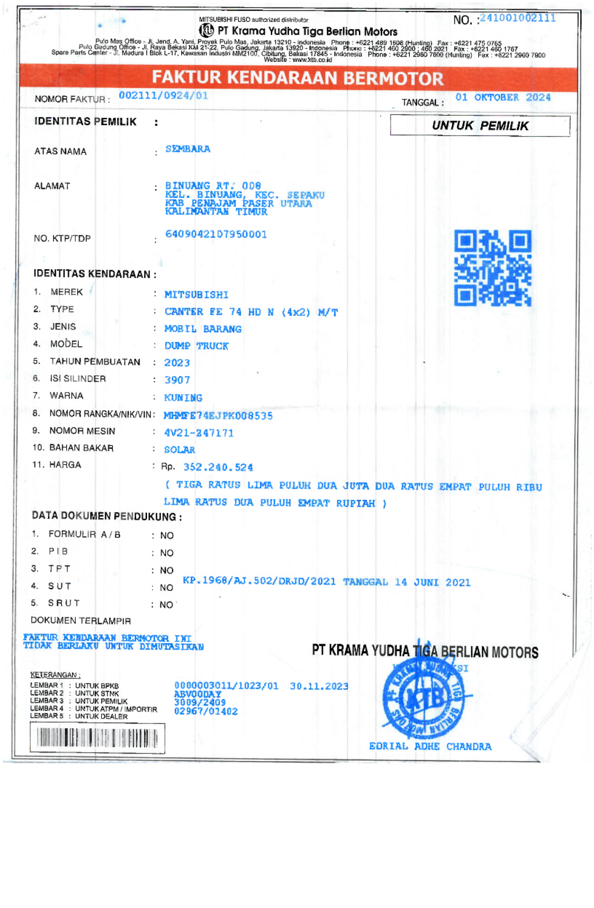 MITSUBISHI  FE  74 HD