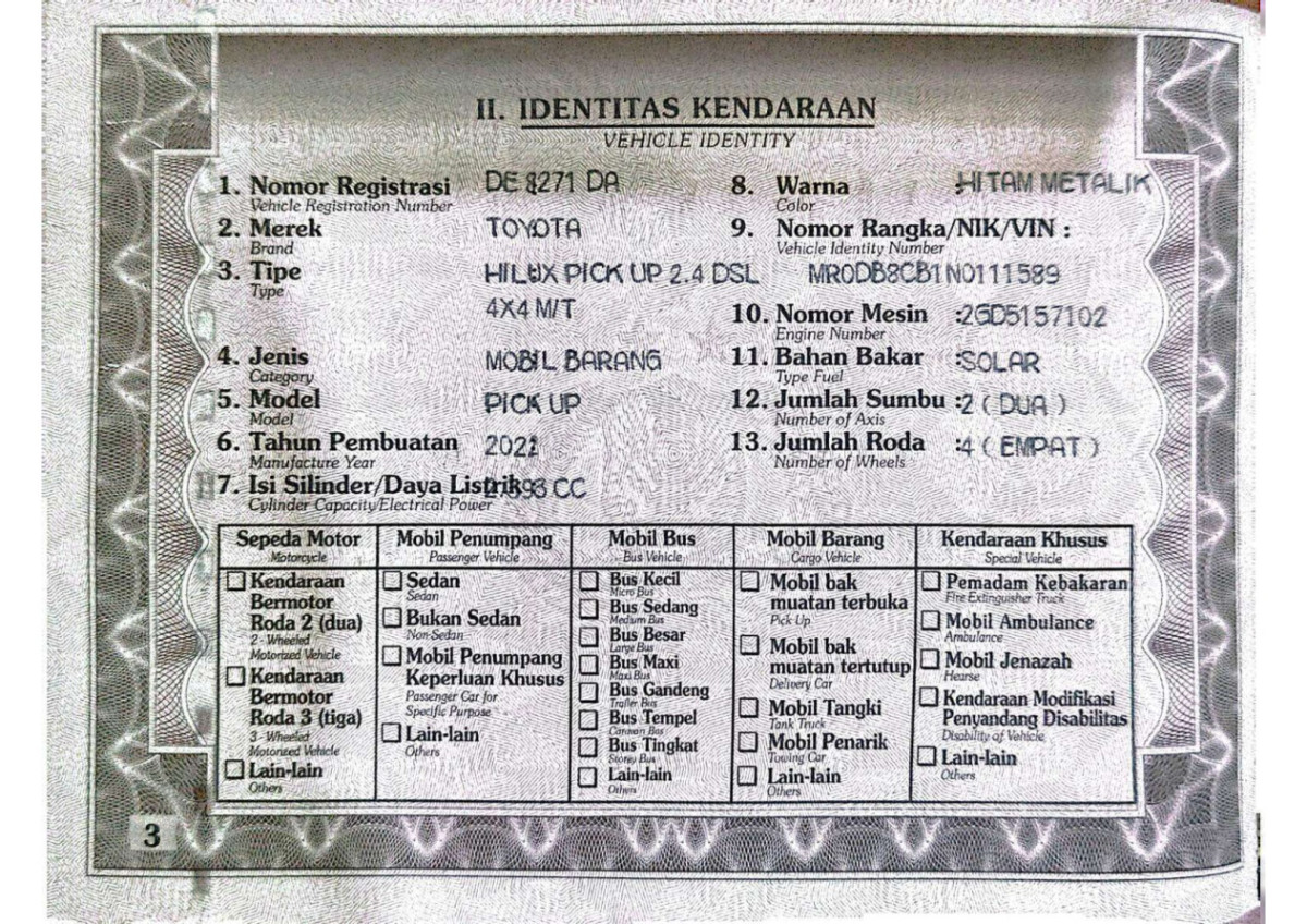 TOYOTA  HILUX  PICK UP