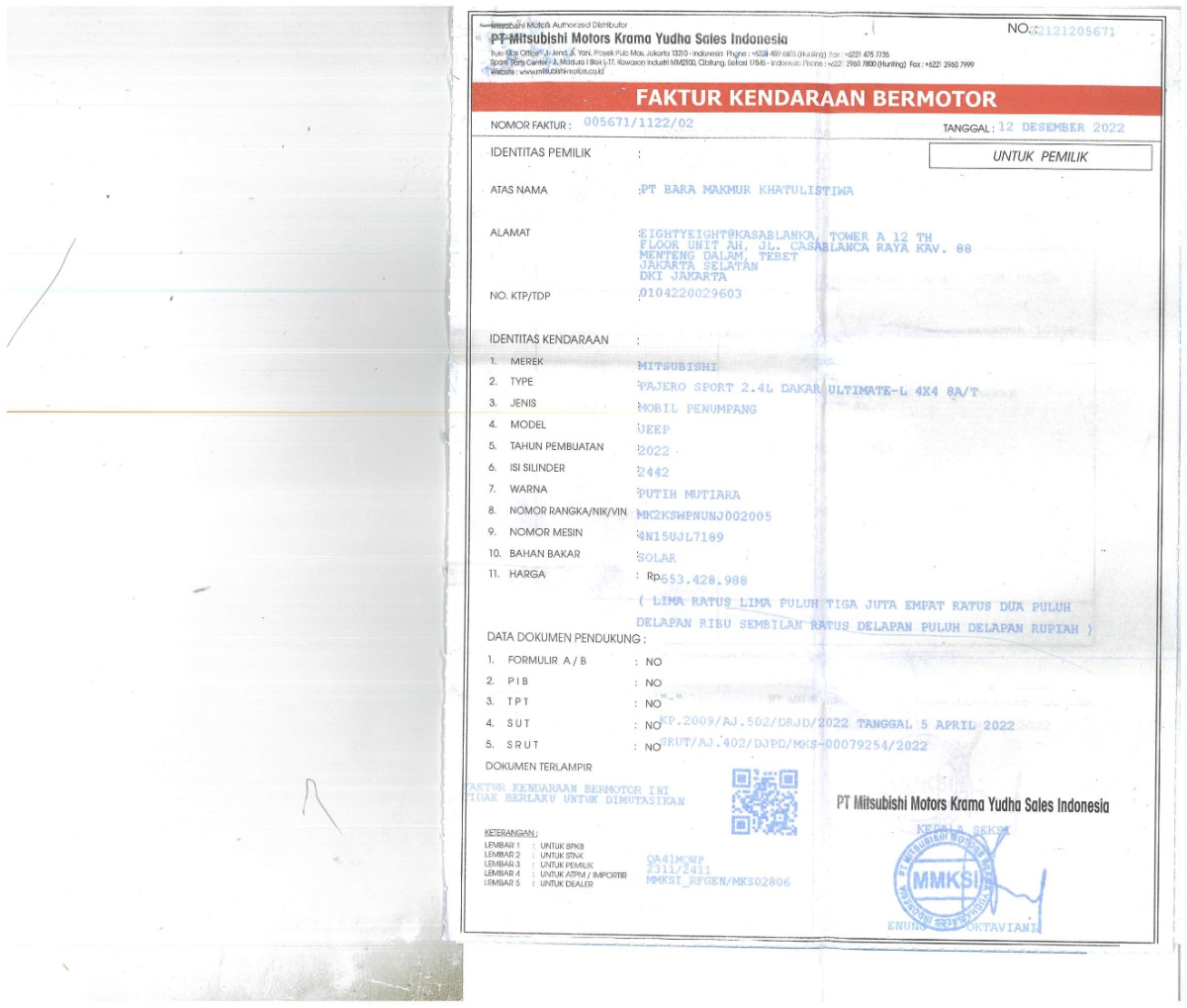 MITSUBISHI PAJERO SPORT DAKAR