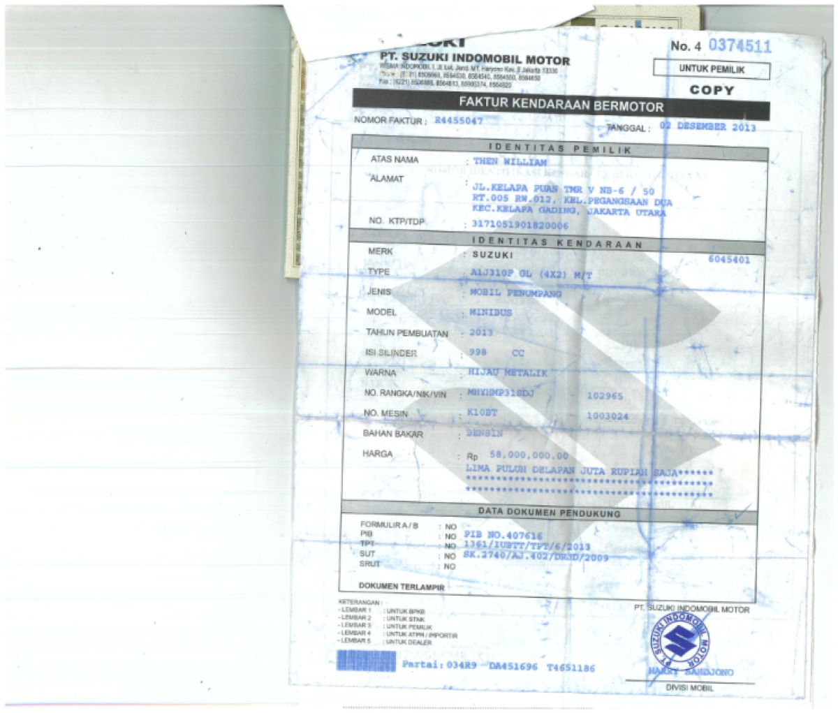 SUZUKI KARIMUN GL MT