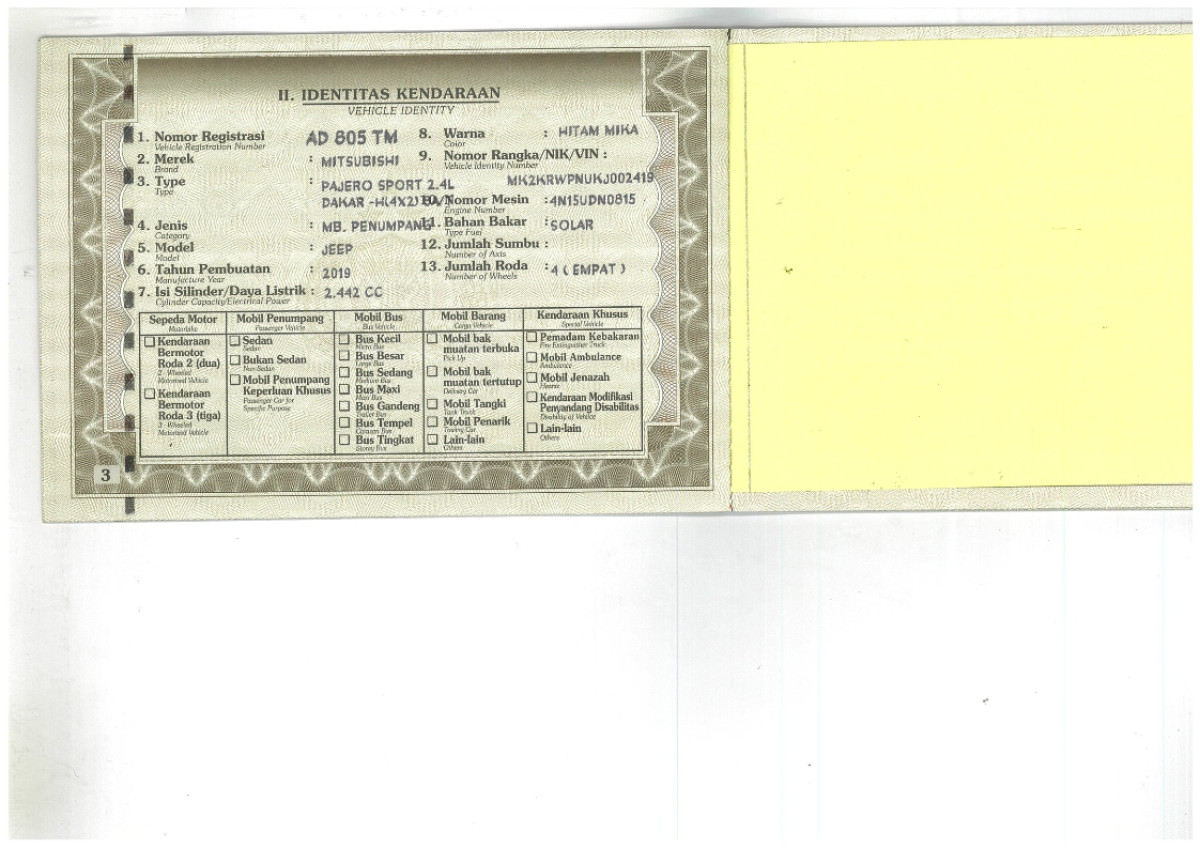 MITSUBISHI PAJERO SPORT 2.4L DAKAR-H (4X2)