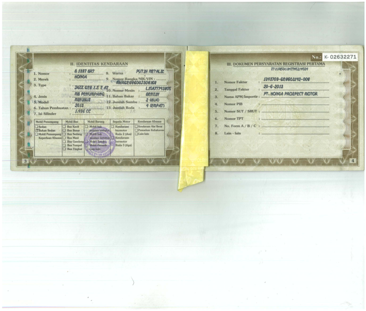 HONDA JAZZ GE8 1.5 E