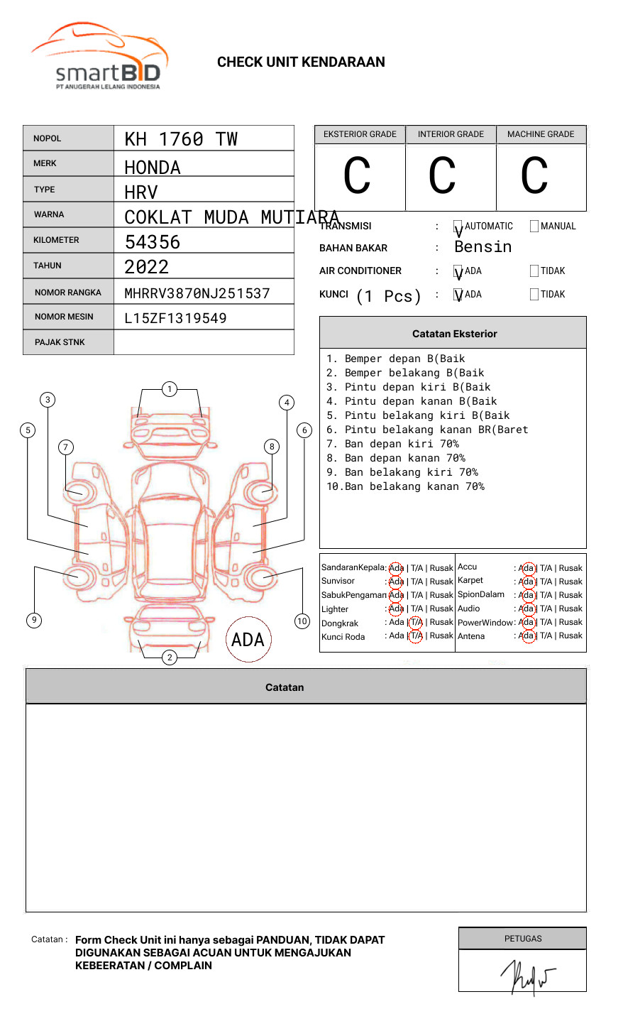 HONDA  HRV  1.5L SE CVT