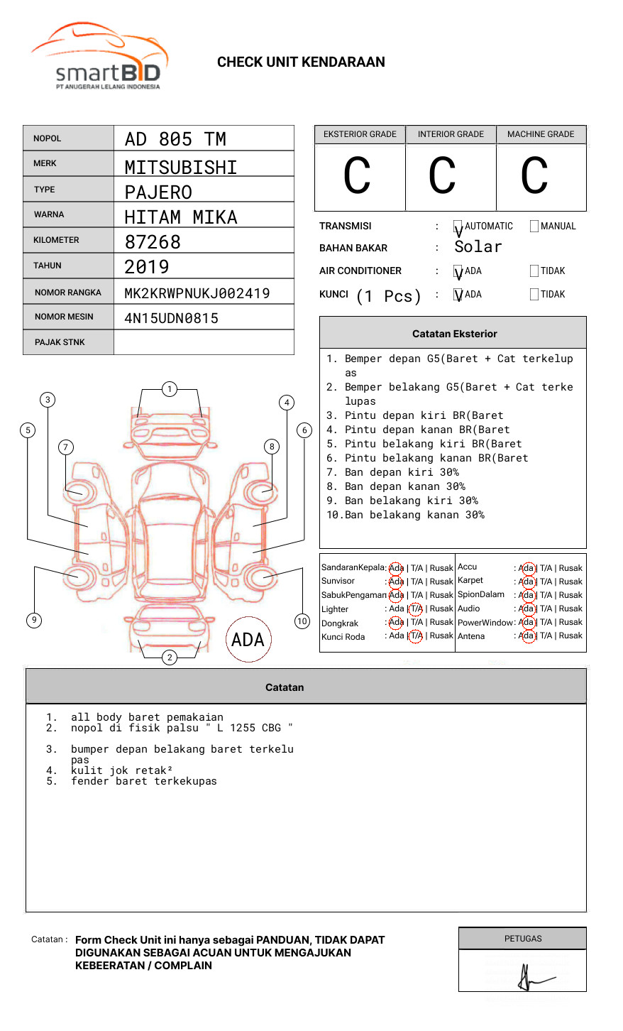 MITSUBISHI PAJERO SPORT 2.4L DAKAR-H (4X2)