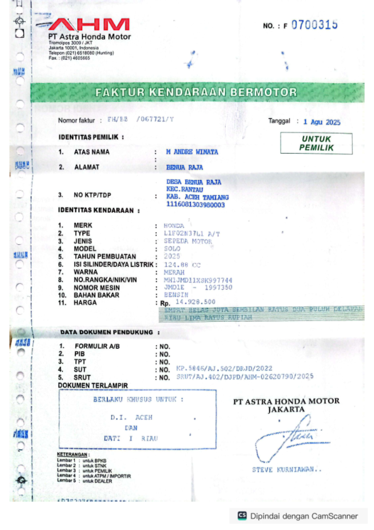 HONDA VARIO 125 ESP CBS ISS CW