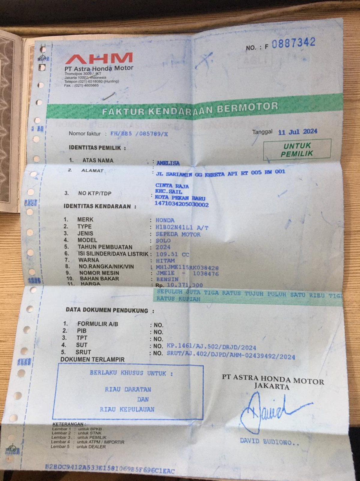 HONDA BEAT CBS FI CW