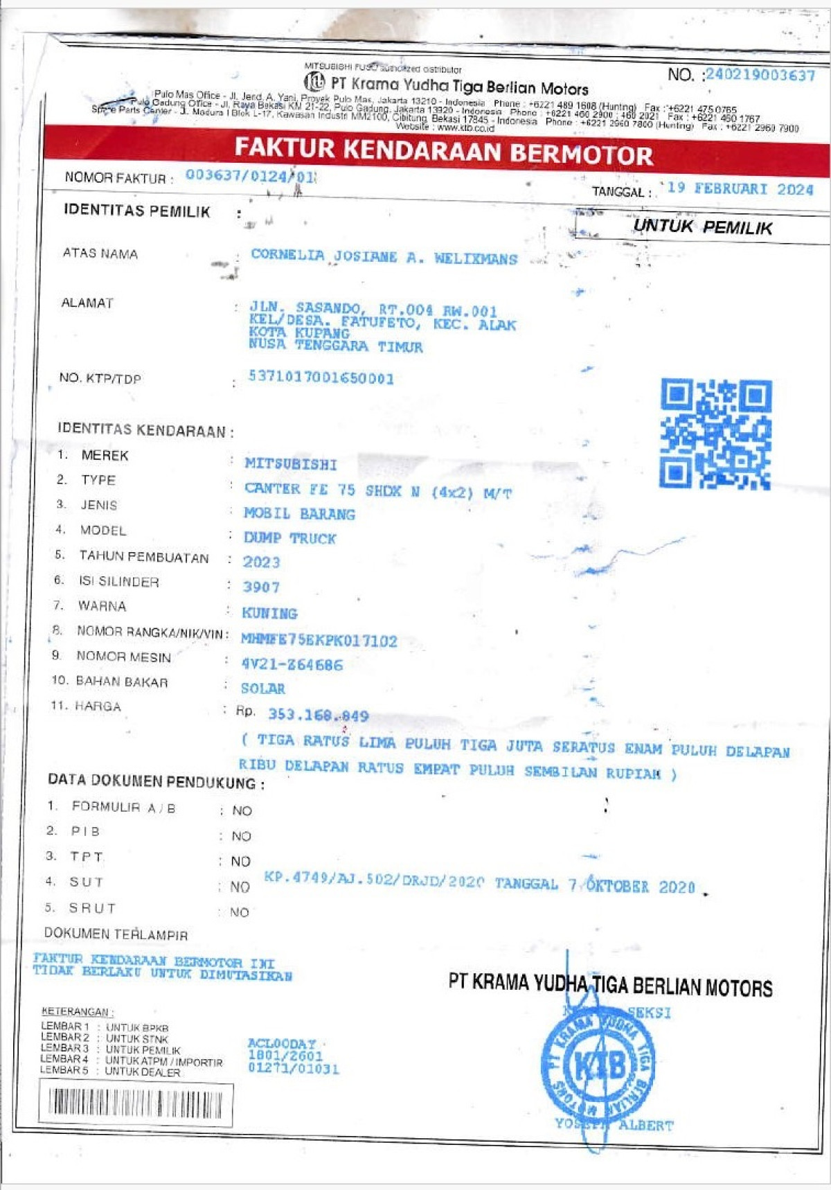 MITSUBISHI  FE  75 SHDX