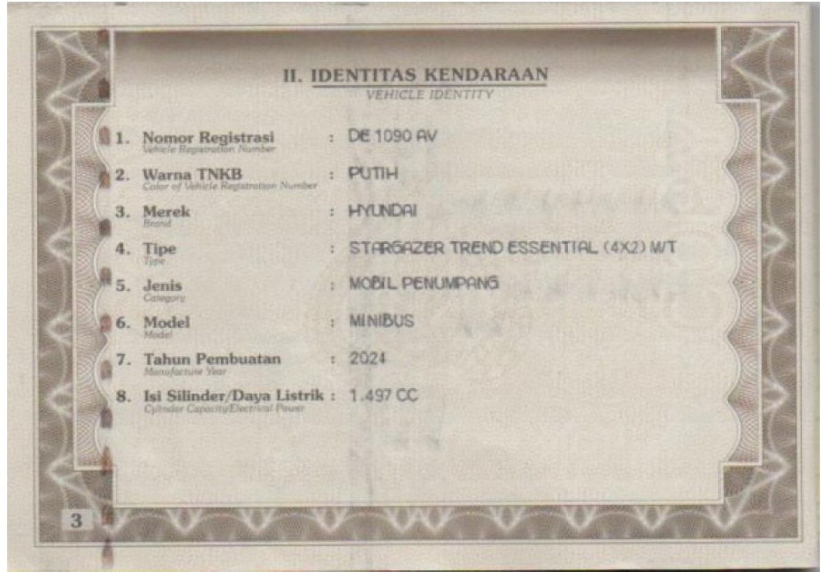 HYUNDAI  STARGAZER  TRENESEN