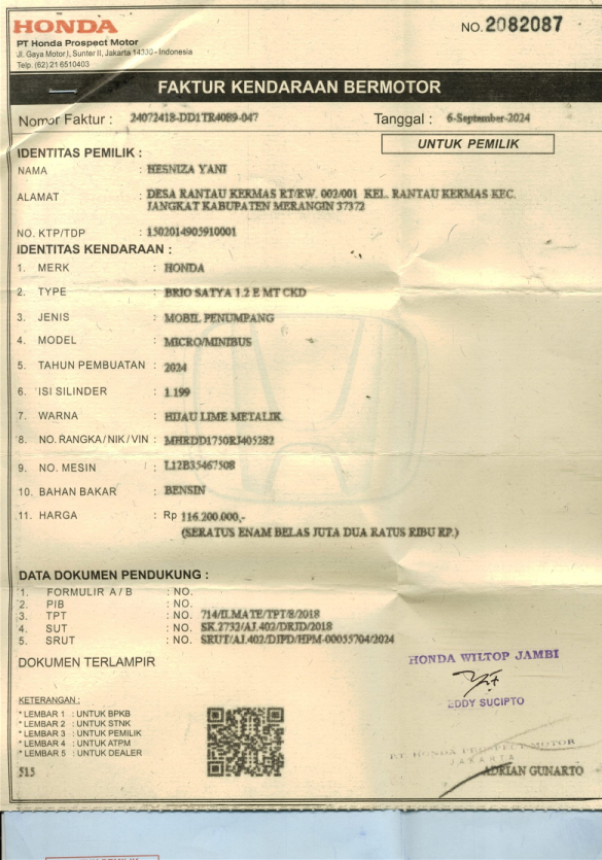 HONDA  BRIO  SATYA 1.2 E