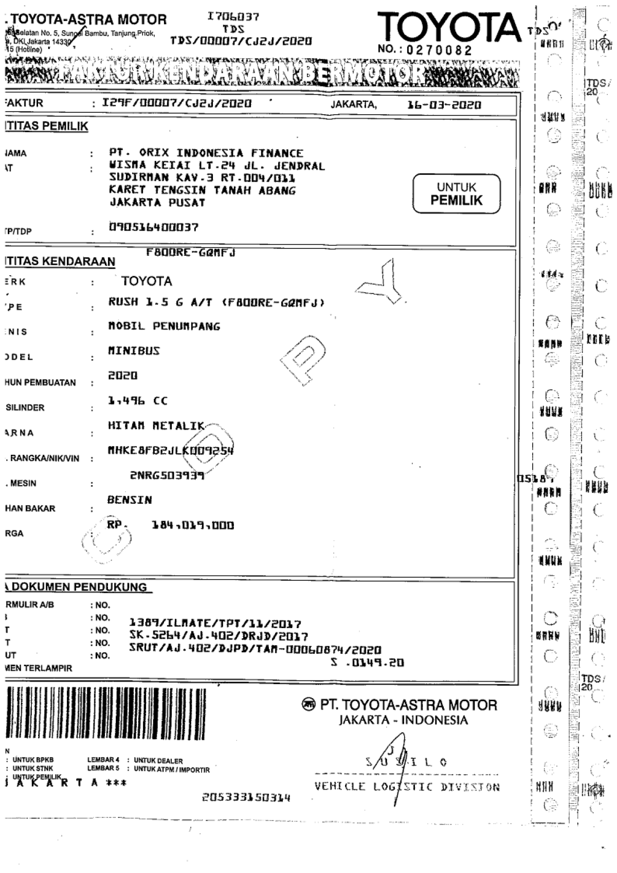 TOYOTA RUSH 1.5 G A/T