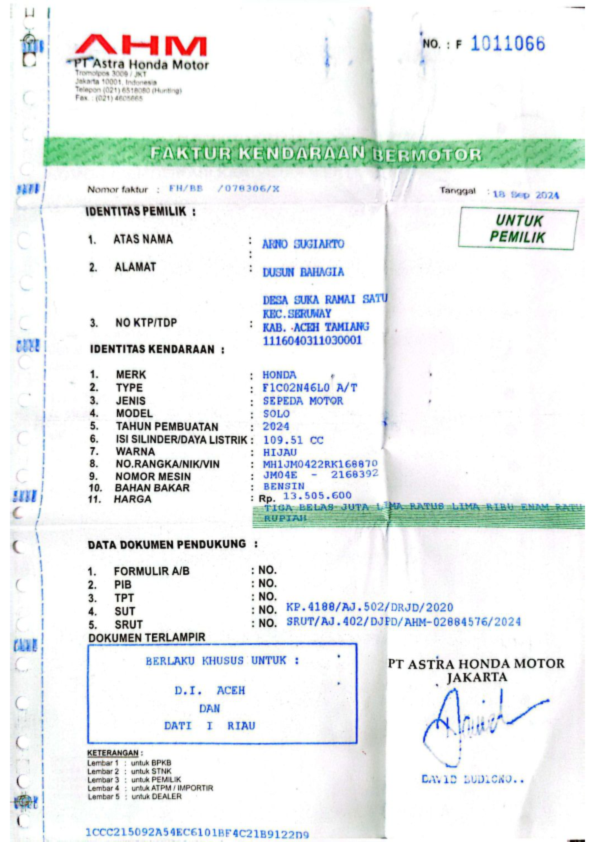 HONDA SCOOPY PRESTIGE