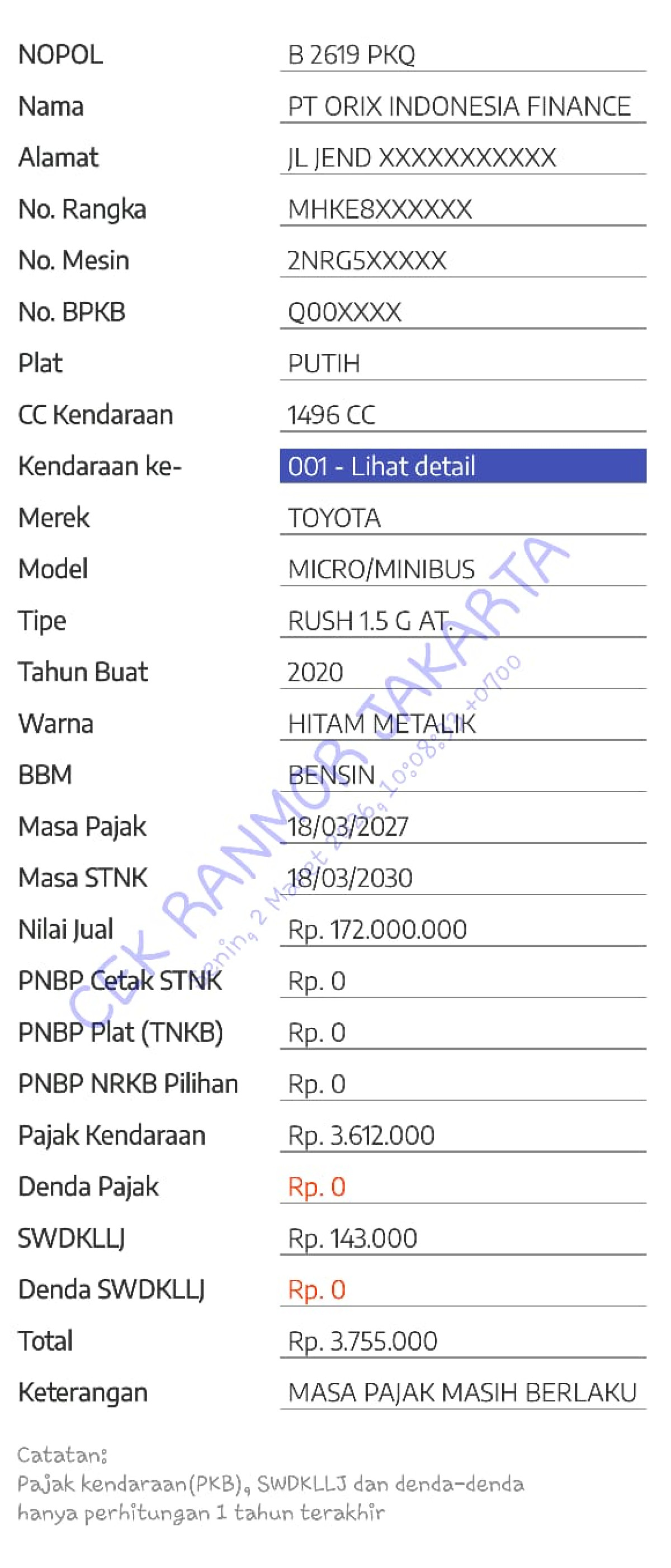 TOYOTA RUSH 1.5 G A/T