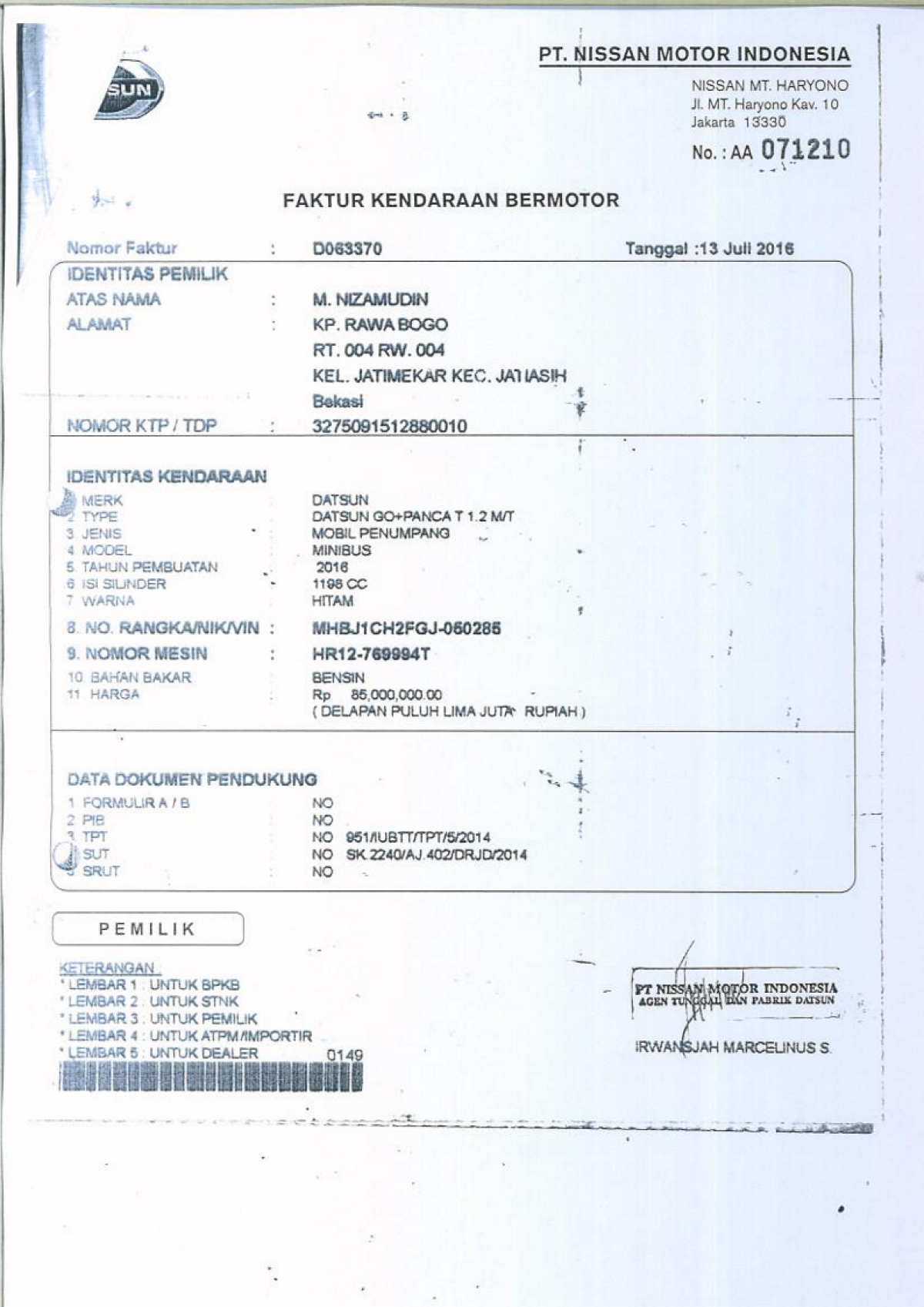 DATSUN  GO + PANCA GO+PANCA T