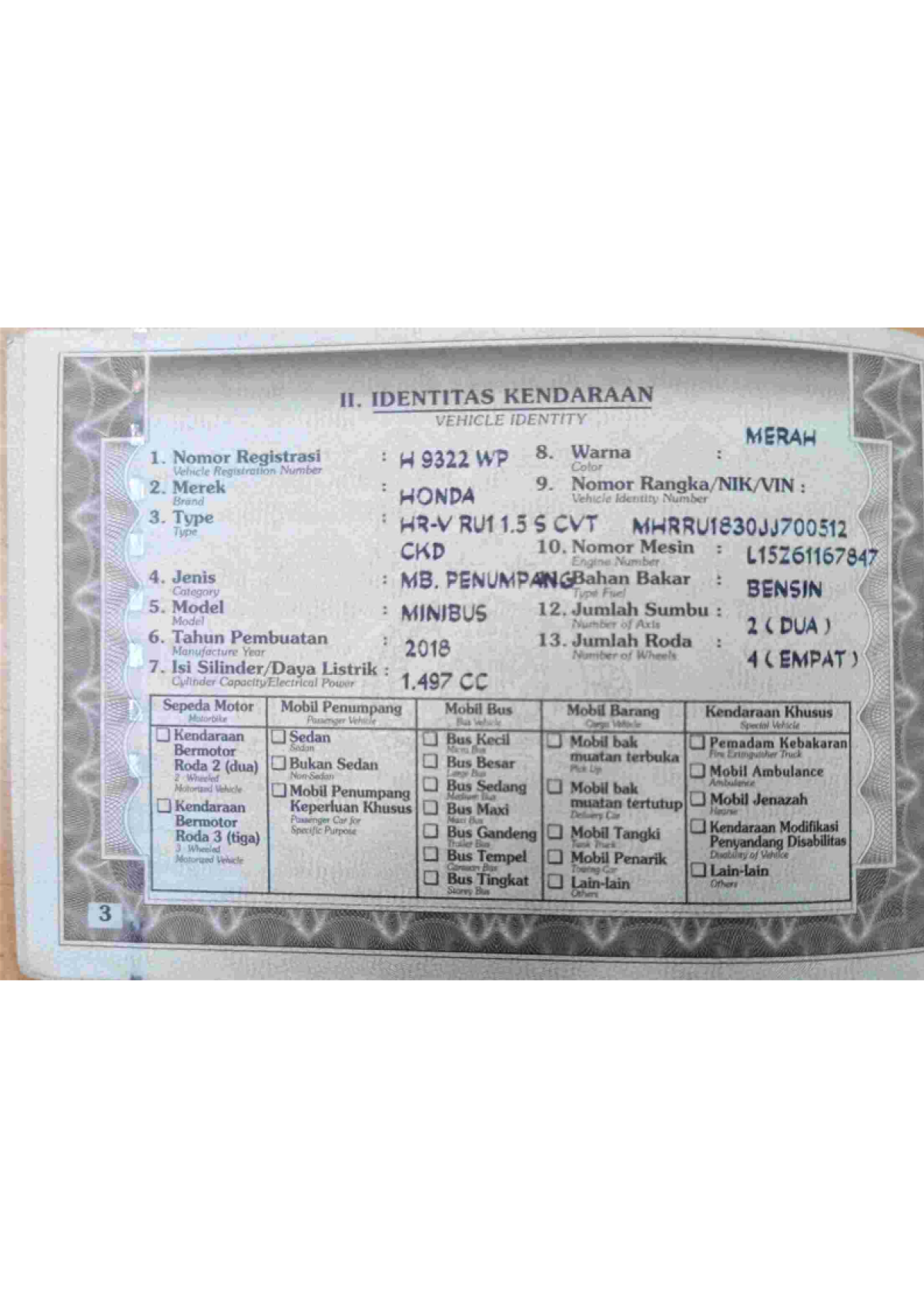 HONDA  HRV  RU1 1.5 S