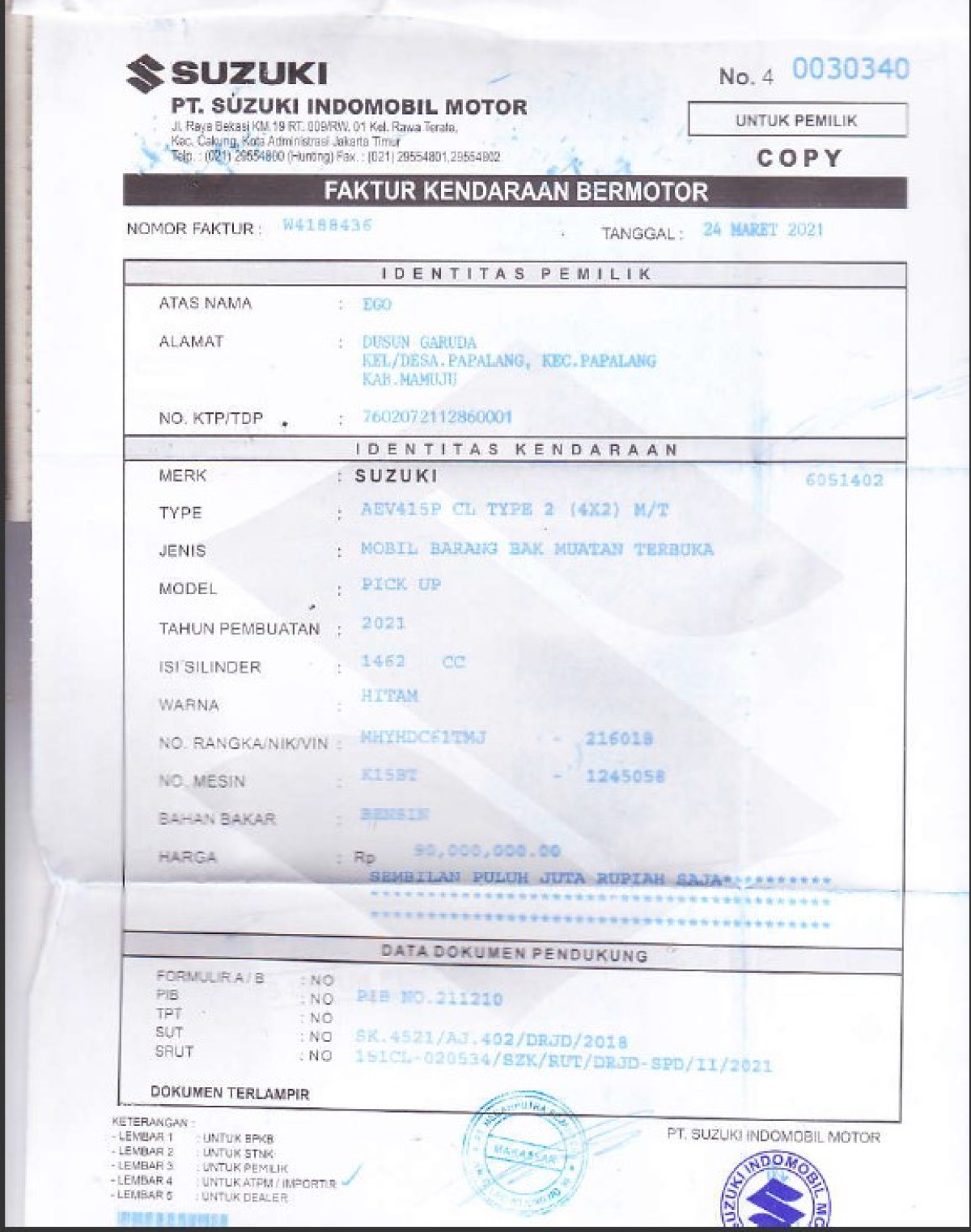 SUZUKI CARRY  1.5 CL PU