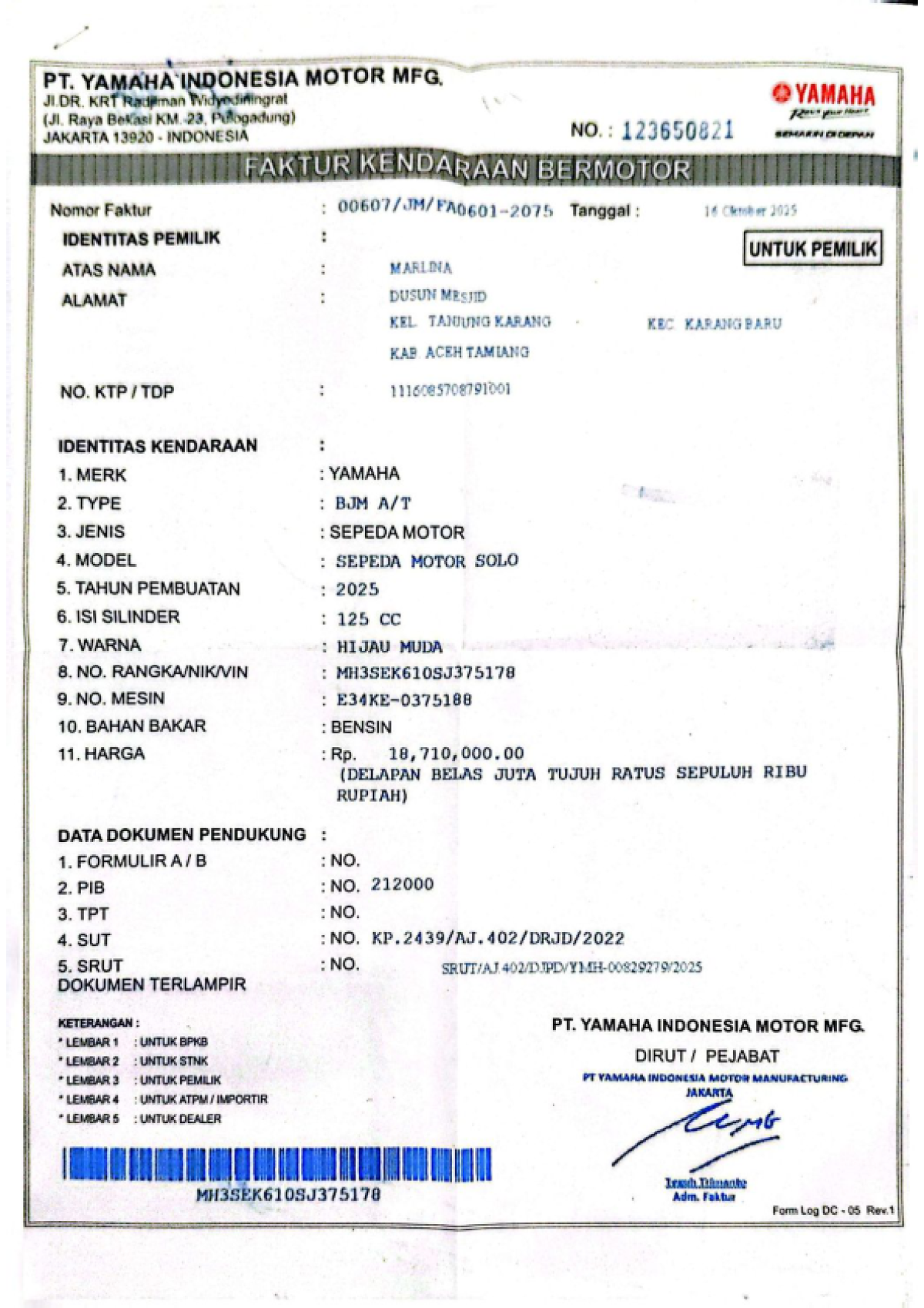 YAMAHA GRAND FILANO 125