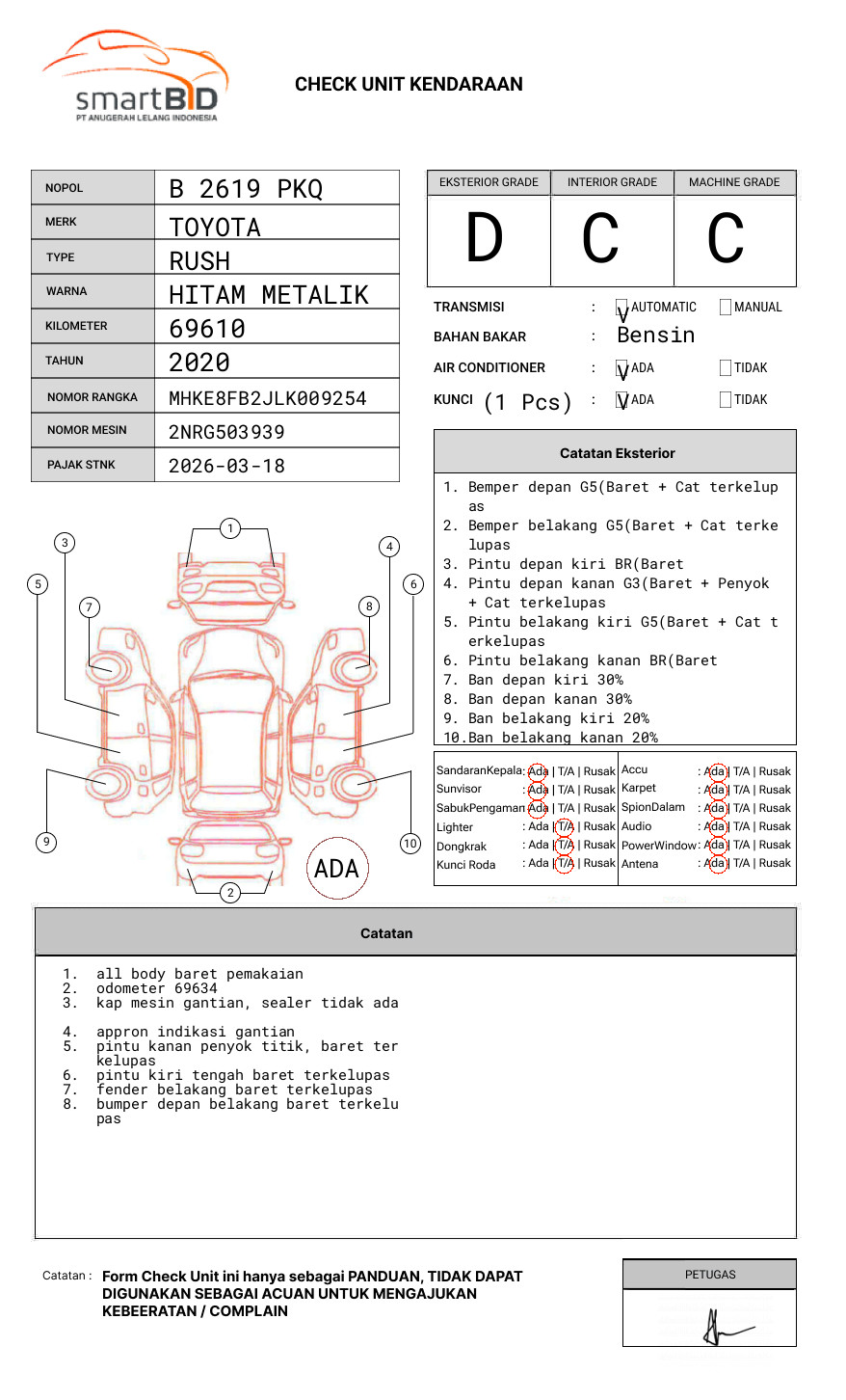 TOYOTA RUSH 1.5 G A/T