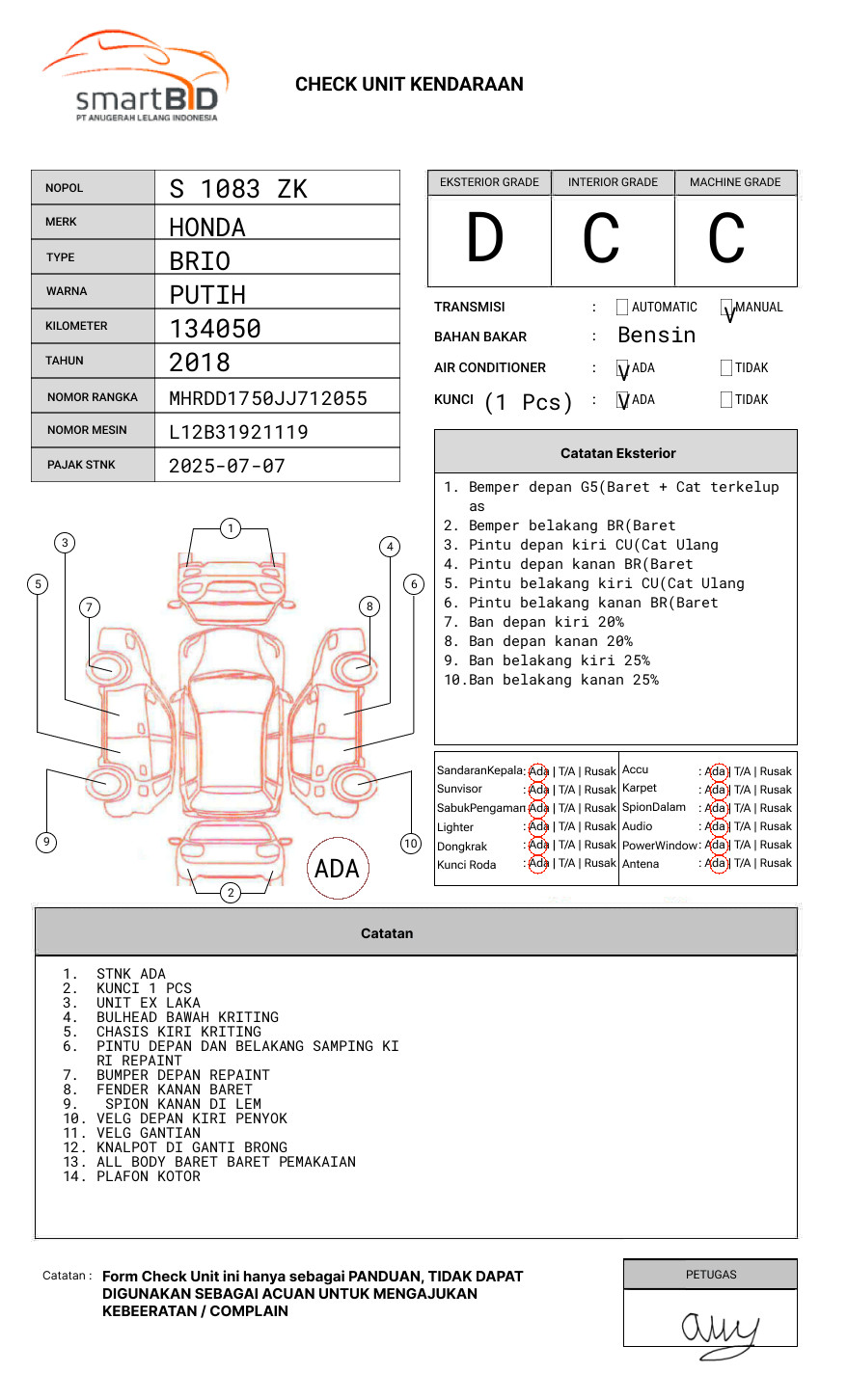 HONDA BRIO SATYA 1.2 E