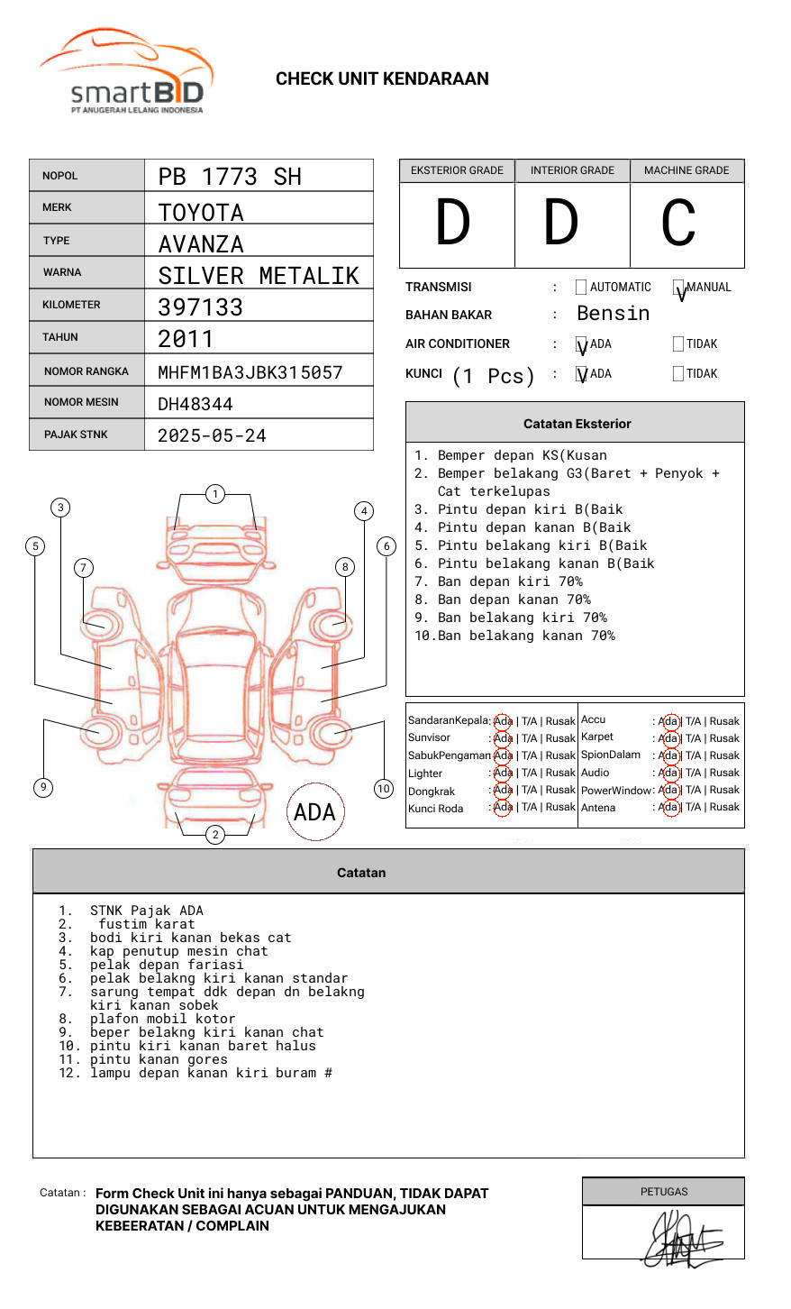 TOYOTA  AVANZA  1.3 G