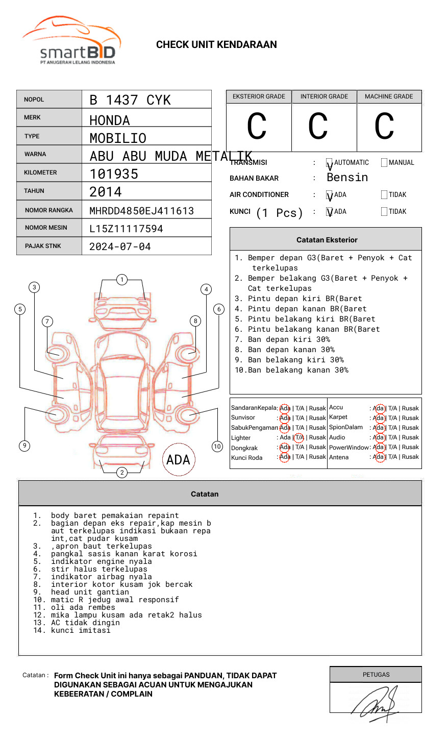 HONDA MOBILIO DD4 1.5E