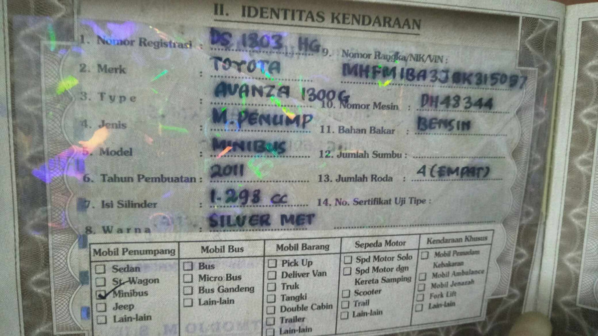 TOYOTA  AVANZA  1.3 G