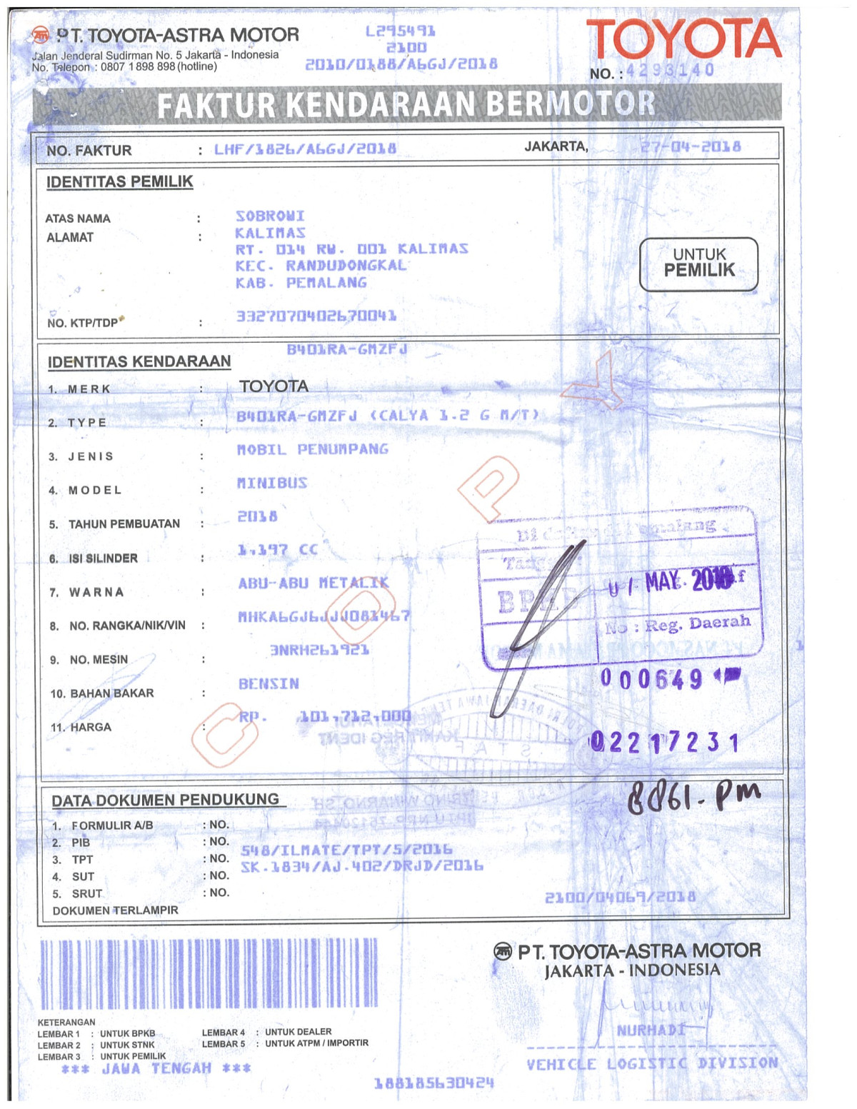 TOYOTA CALYA 1.2 G M/T