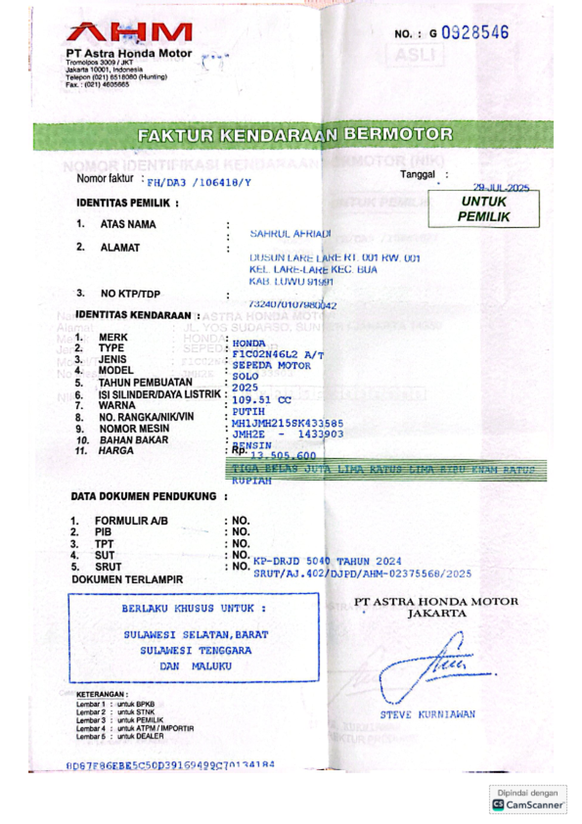 HONDA SCOOPY PRESTIGE