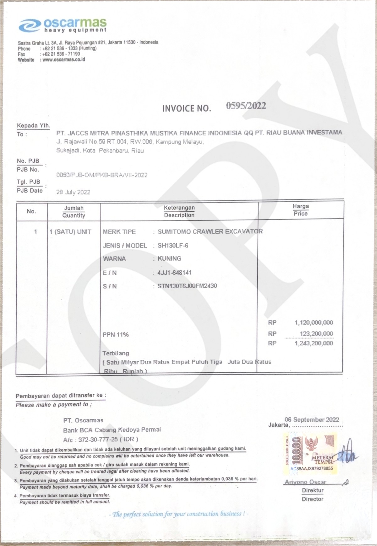 SUMITOMO EXCAVATOR SH130LF-6