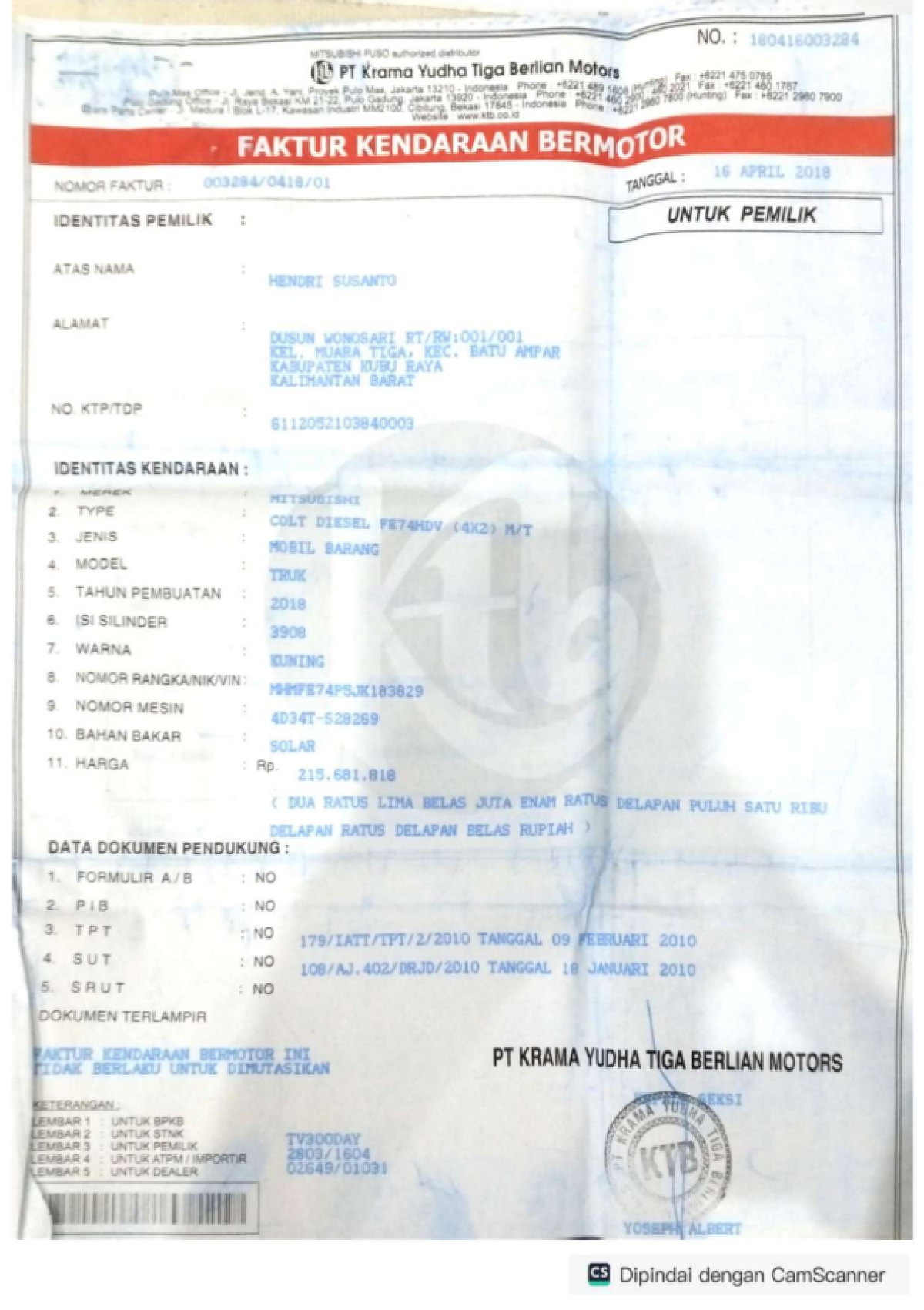 MITSUBISHI  FE  74 HDV