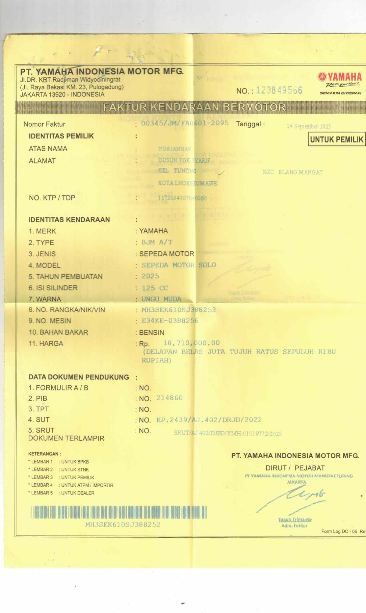 YAMAHA GRAND FILANO 125