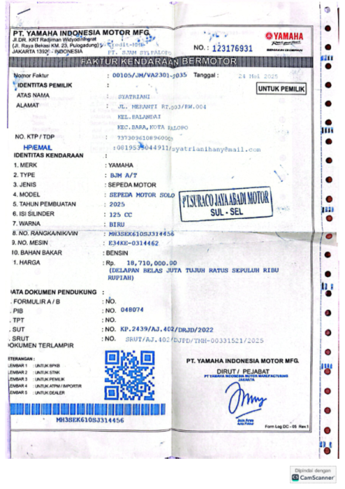 YAMAHA GRAND FILANO 125