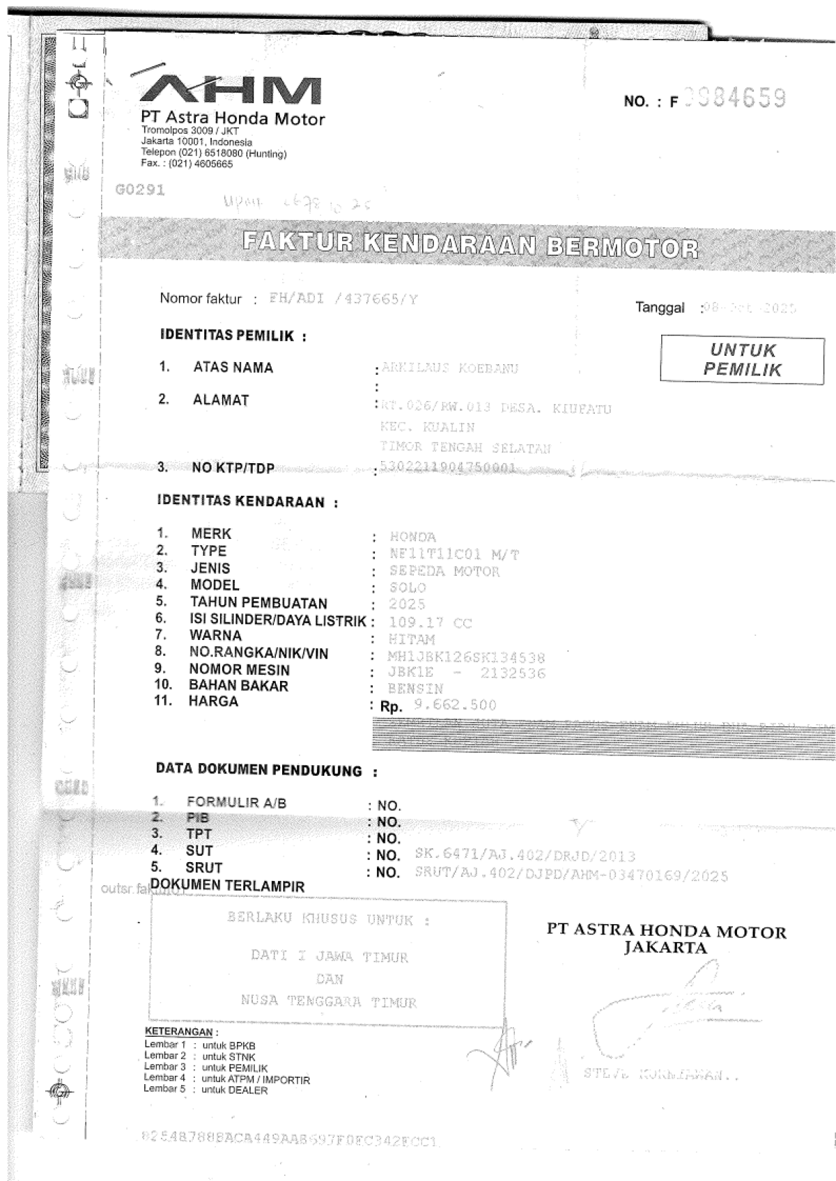 HONDA NEW REVO FI FIT