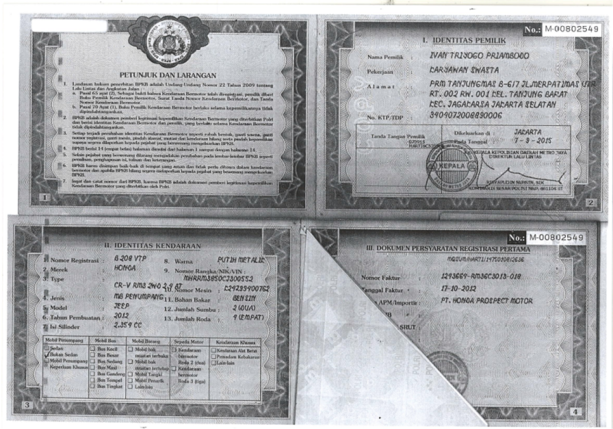 HONDA CR-V RM3 2WD 2.4