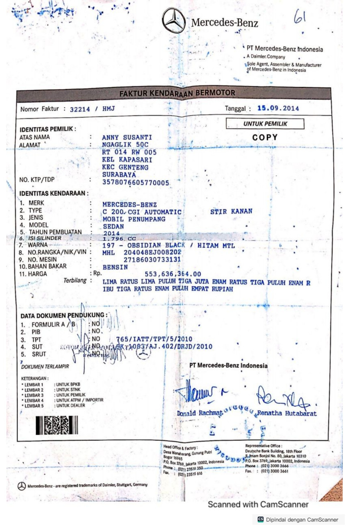 MERCEDES BENZ C 200 CGI