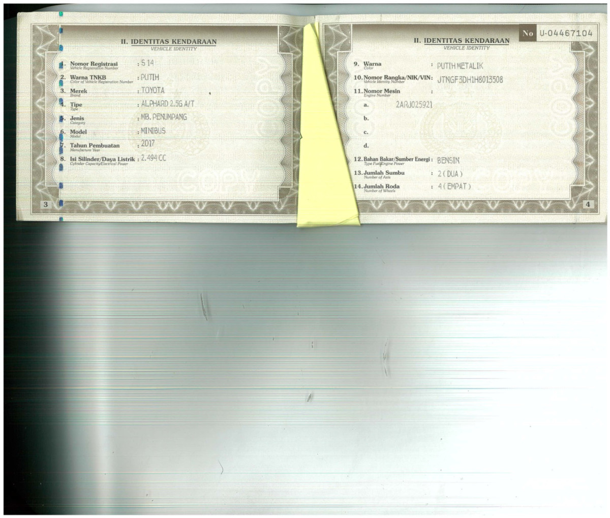 TOYOTA ALPHARD 2.5 G