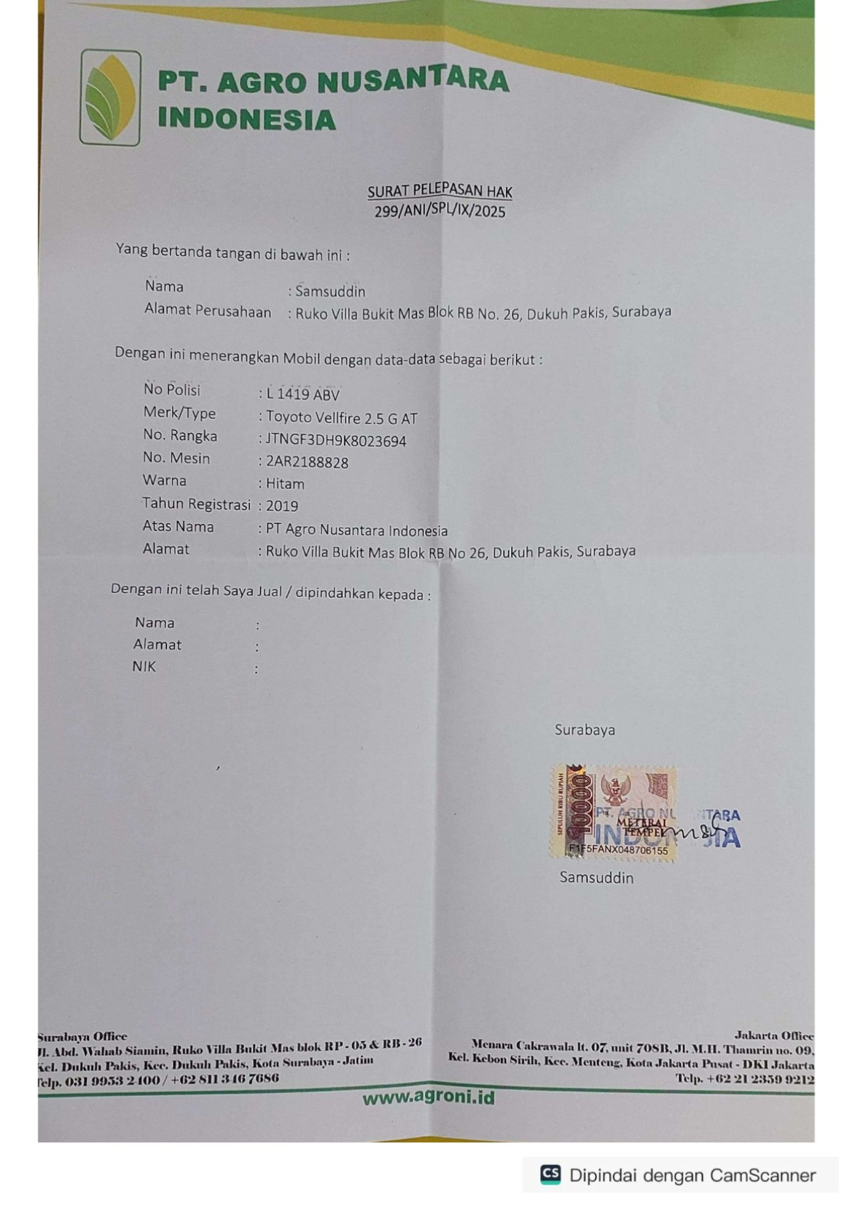 TOYOTA VELLFIRE 2.5G